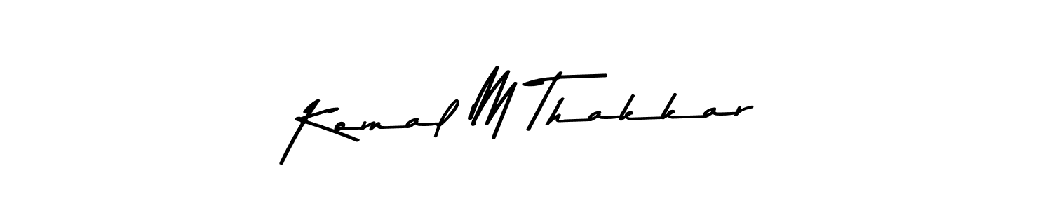 How to make Komal M Thakkar signature? Asem Kandis PERSONAL USE is a professional autograph style. Create handwritten signature for Komal M Thakkar name. Komal M Thakkar signature style 9 images and pictures png