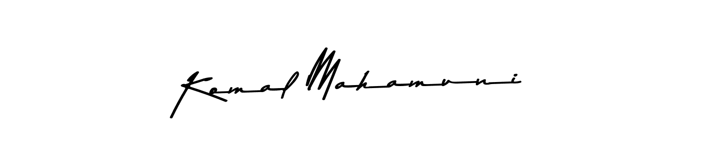 Create a beautiful signature design for name Komal Mahamuni. With this signature (Asem Kandis PERSONAL USE) fonts, you can make a handwritten signature for free. Komal Mahamuni signature style 9 images and pictures png