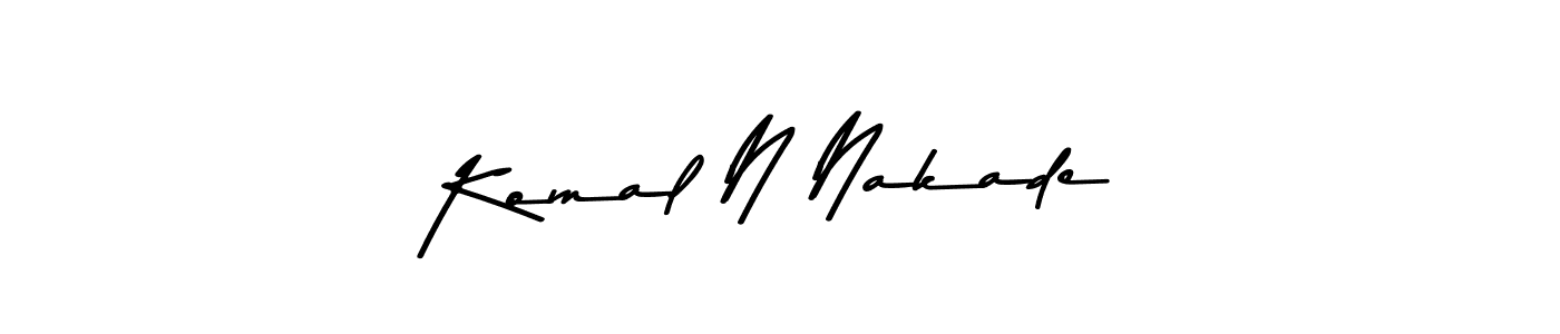 Use a signature maker to create a handwritten signature online. With this signature software, you can design (Asem Kandis PERSONAL USE) your own signature for name Komal N Nakade. Komal N Nakade signature style 9 images and pictures png