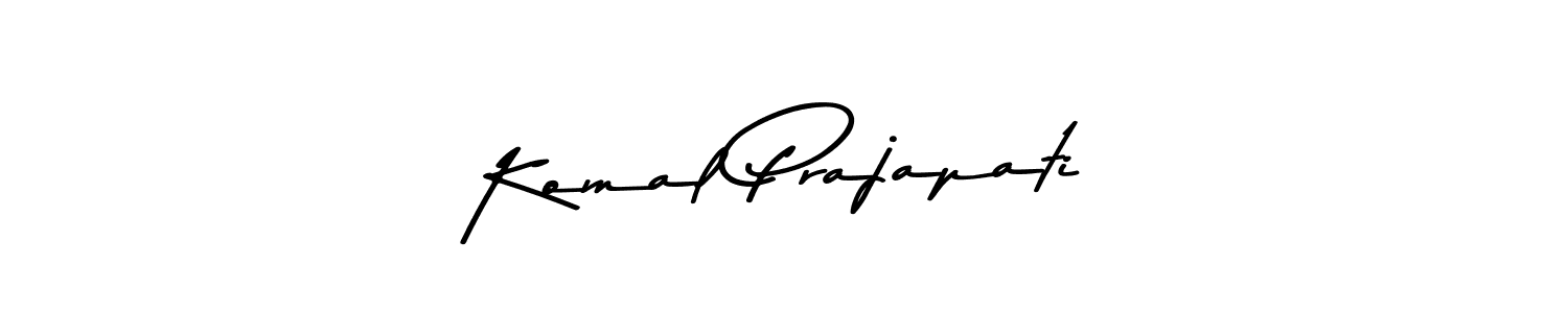 Design your own signature with our free online signature maker. With this signature software, you can create a handwritten (Asem Kandis PERSONAL USE) signature for name Komal Prajapati. Komal Prajapati signature style 9 images and pictures png