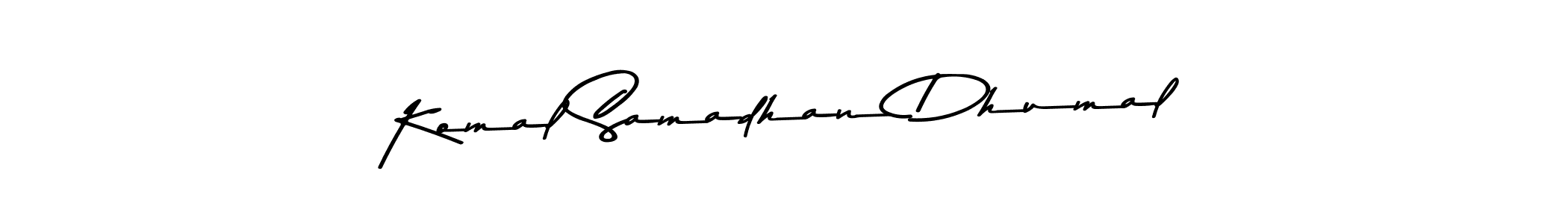 You should practise on your own different ways (Asem Kandis PERSONAL USE) to write your name (Komal Samadhan Dhumal) in signature. don't let someone else do it for you. Komal Samadhan Dhumal signature style 9 images and pictures png