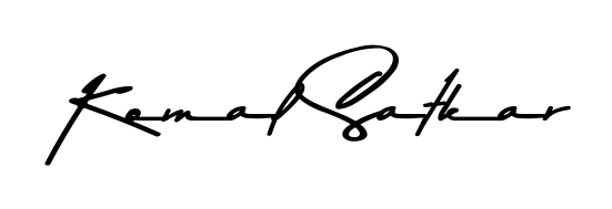 Transform the name Komal Satkar into a signature masterpiece using Asem Kandis PERSONAL USE font. Ideal for photographers, artists, and creators looking for watermarks. Komal Satkar signature style 9 images and pictures png