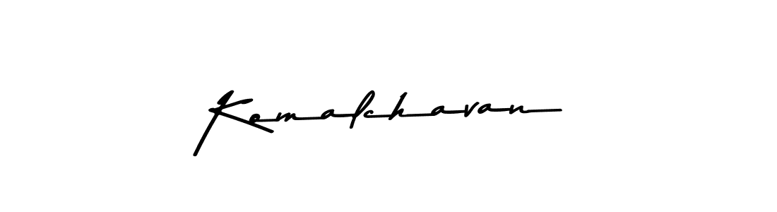 Create a beautiful signature design for name Komalchavan. With this signature (Asem Kandis PERSONAL USE) fonts, you can make a handwritten signature for free. Komalchavan signature style 9 images and pictures png