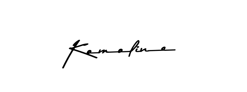 Make a beautiful signature design for name Komoline. With this signature (Asem Kandis PERSONAL USE) style, you can create a handwritten signature for free. Komoline signature style 9 images and pictures png