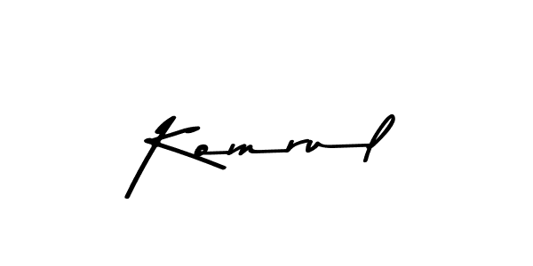How to make Komrul name signature. Use Asem Kandis PERSONAL USE style for creating short signs online. This is the latest handwritten sign. Komrul signature style 9 images and pictures png