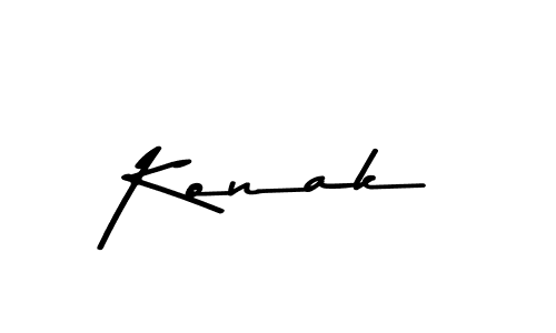 Design your own signature with our free online signature maker. With this signature software, you can create a handwritten (Asem Kandis PERSONAL USE) signature for name Konak. Konak signature style 9 images and pictures png