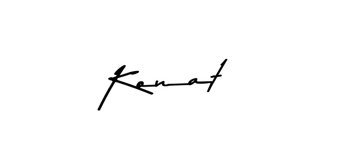 How to make Konaté name signature. Use Asem Kandis PERSONAL USE style for creating short signs online. This is the latest handwritten sign. Konaté signature style 9 images and pictures png