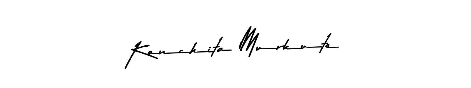 How to make Konchita Murkute name signature. Use Asem Kandis PERSONAL USE style for creating short signs online. This is the latest handwritten sign. Konchita Murkute signature style 9 images and pictures png