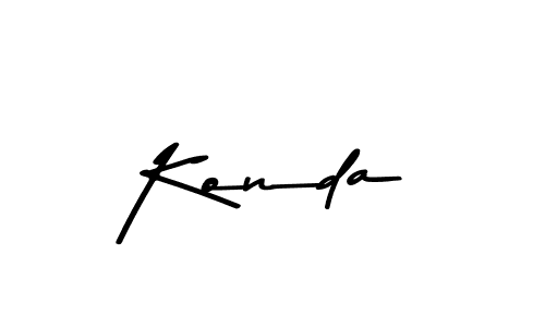 Create a beautiful signature design for name Konda. With this signature (Asem Kandis PERSONAL USE) fonts, you can make a handwritten signature for free. Konda signature style 9 images and pictures png