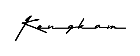 A modern signature idea for name Kongkam using Asem Kandis PERSONAL USE font. Clean strokes and elegant curves make it stand out instantly. Kongkam signature style 9 images and pictures png