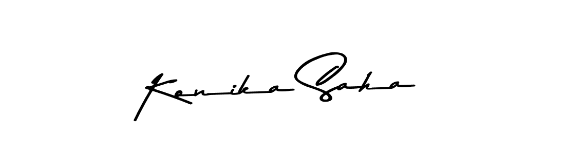 Make a beautiful signature design for name Konika Saha. With this signature (Asem Kandis PERSONAL USE) style, you can create a handwritten signature for free. Konika Saha signature style 9 images and pictures png