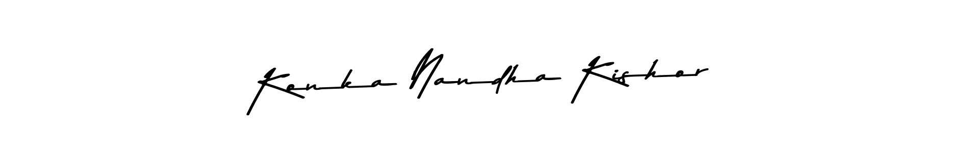 Design your own signature with our free online signature maker. With this signature software, you can create a handwritten (Asem Kandis PERSONAL USE) signature for name Konka Nandha Kishor. Konka Nandha Kishor signature style 9 images and pictures png