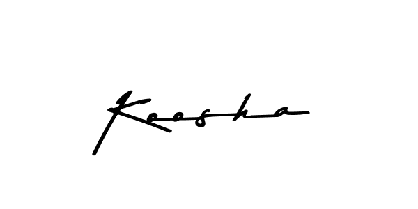 Koosha stylish signature style. Best Handwritten Sign (Asem Kandis PERSONAL USE) for my name. Handwritten Signature Collection Ideas for my name Koosha. Koosha signature style 9 images and pictures png