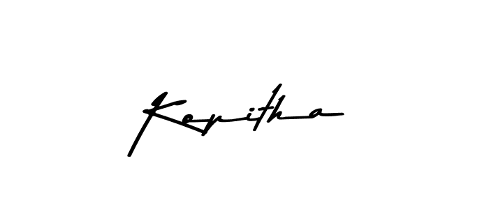Design your own signature with our free online signature maker. With this signature software, you can create a handwritten (Asem Kandis PERSONAL USE) signature for name Kopitha. Kopitha signature style 9 images and pictures png