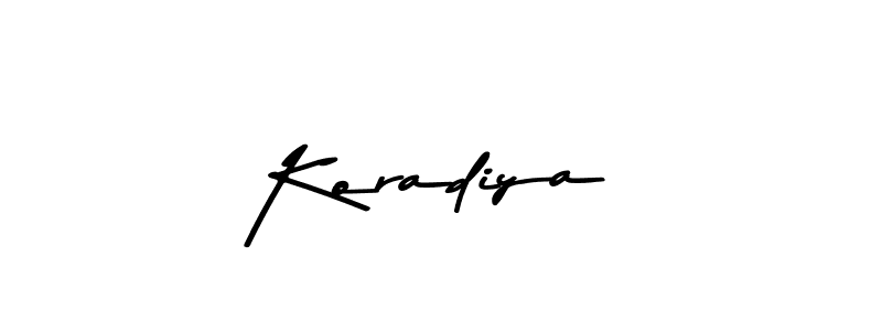 Similarly Asem Kandis PERSONAL USE is the best handwritten signature design. Signature creator online .You can use it as an online autograph creator for name Koradiya. Koradiya signature style 9 images and pictures png