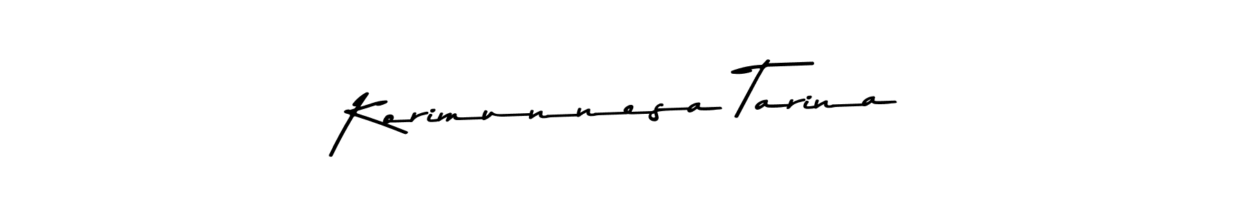 See photos of Korimunnesa Tarina official signature by Spectra . Check more albums & portfolios. Read reviews & check more about Asem Kandis PERSONAL USE font. Korimunnesa Tarina signature style 9 images and pictures png