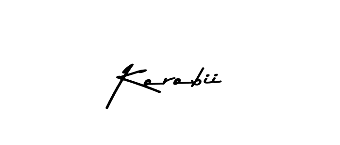 Use a signature maker to create a handwritten signature online. With this signature software, you can design (Asem Kandis PERSONAL USE) your own signature for name Korobii. Korobii signature style 9 images and pictures png