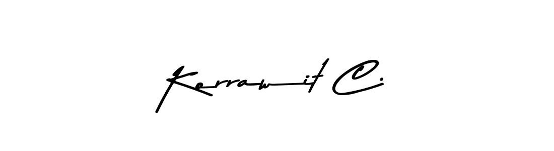 Also You can easily find your signature by using the search form. We will create Korrawit C. name handwritten signature images for you free of cost using Asem Kandis PERSONAL USE sign style. Korrawit C. signature style 9 images and pictures png