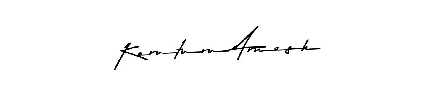 Use a signature maker to create a handwritten signature online. With this signature software, you can design (Asem Kandis PERSONAL USE) your own signature for name Koruturu Arnesh. Koruturu Arnesh signature style 9 images and pictures png