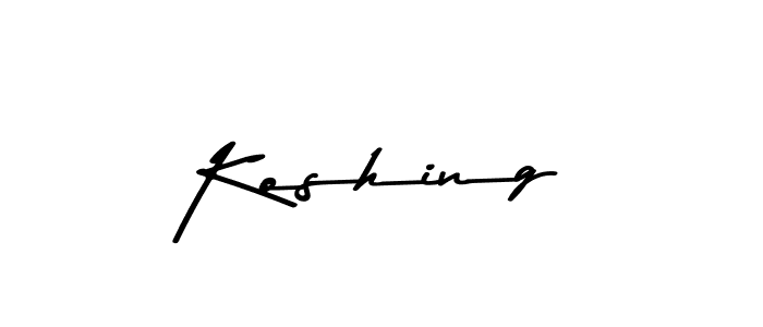 Design your own signature with our free online signature maker. With this signature software, you can create a handwritten (Asem Kandis PERSONAL USE) signature for name Koshing. Koshing signature style 9 images and pictures png