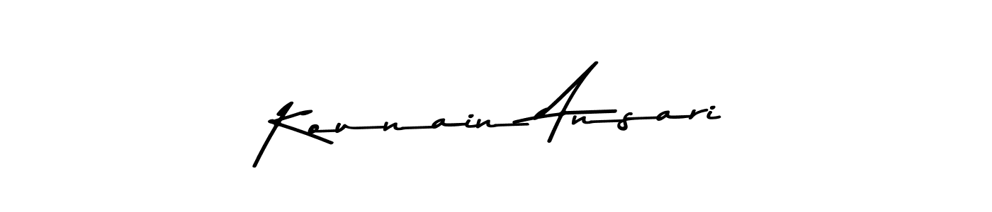 Check out images of Autograph of Kounain Ansari name. Actor Kounain Ansari Signature Style. Asem Kandis PERSONAL USE is a professional sign style online. Kounain Ansari signature style 9 images and pictures png