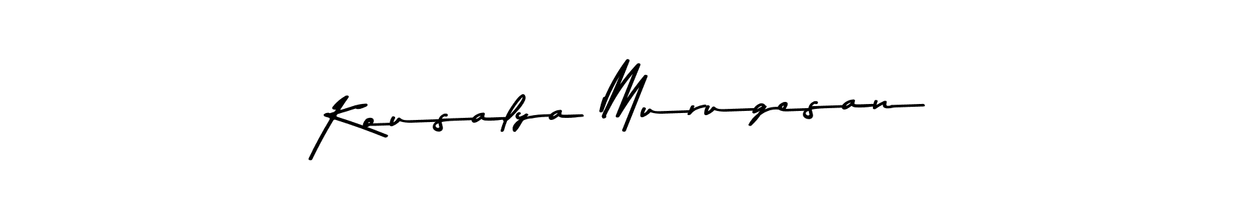 How to make Kousalya Murugesan name signature. Use Asem Kandis PERSONAL USE style for creating short signs online. This is the latest handwritten sign. Kousalya Murugesan signature style 9 images and pictures png