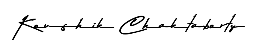 Try this chic Koushik Chaktaborty handwritten sign style. Using Asem Kandis PERSONAL USE font elements, it gives your name a sleek, memorable identity. Koushik Chaktaborty signature style 9 images and pictures png