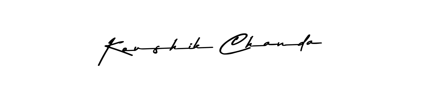 How to make Koushik Chanda signature? Asem Kandis PERSONAL USE is a professional autograph style. Create handwritten signature for Koushik Chanda name. Koushik Chanda signature style 9 images and pictures png