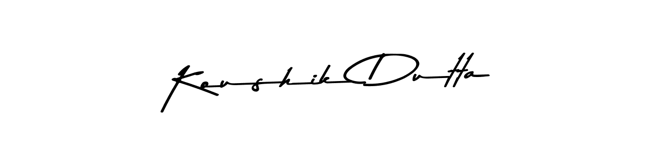 How to make Koushik Dutta signature? Asem Kandis PERSONAL USE is a professional autograph style. Create handwritten signature for Koushik Dutta name. Koushik Dutta signature style 9 images and pictures png