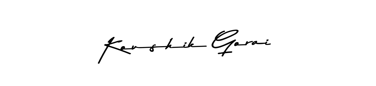 Design your own signature with our free online signature maker. With this signature software, you can create a handwritten (Asem Kandis PERSONAL USE) signature for name Koushik Gorai. Koushik Gorai signature style 9 images and pictures png