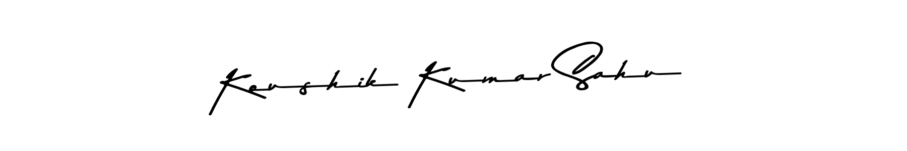Use a signature maker to create a handwritten signature online. With this signature software, you can design (Asem Kandis PERSONAL USE) your own signature for name Koushik Kumar Sahu. Koushik Kumar Sahu signature style 9 images and pictures png