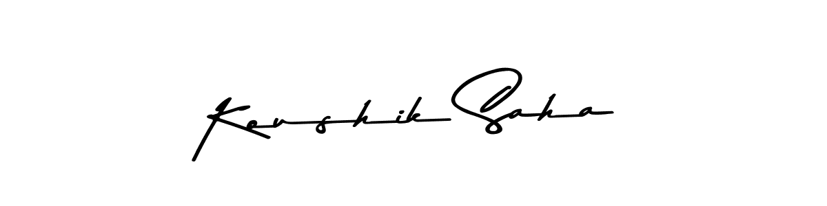 Make a beautiful signature design for name Koushik Saha. Use this online signature maker to create a handwritten signature for free. Koushik Saha signature style 9 images and pictures png