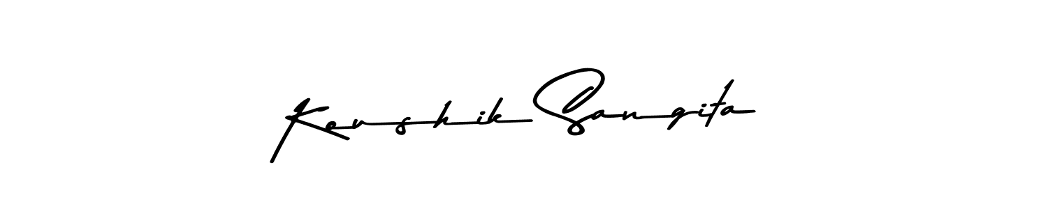 Also we have Koushik Sangita name is the best signature style. Create professional handwritten signature collection using Asem Kandis PERSONAL USE autograph style. Koushik Sangita signature style 9 images and pictures png