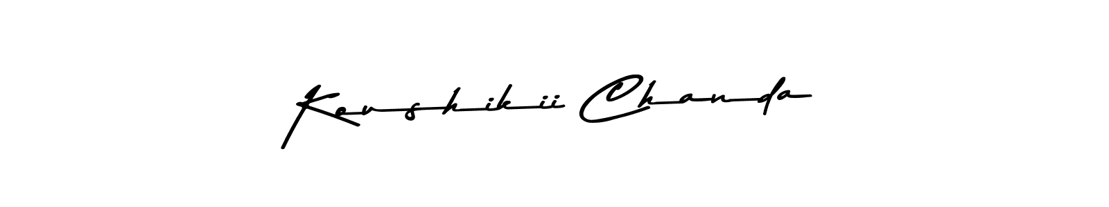 This is the best signature style for the Koushikii Chanda name. Also you like these signature font (Asem Kandis PERSONAL USE). Mix name signature. Koushikii Chanda signature style 9 images and pictures png