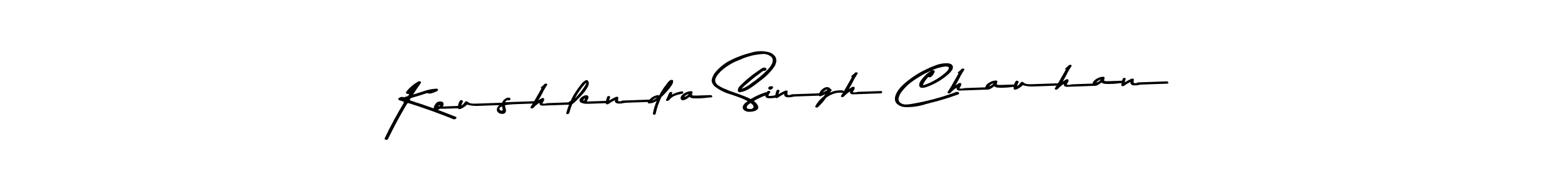 How to make Koushlendra Singh Chauhan name signature. Use Asem Kandis PERSONAL USE style for creating short signs online. This is the latest handwritten sign. Koushlendra Singh Chauhan signature style 9 images and pictures png