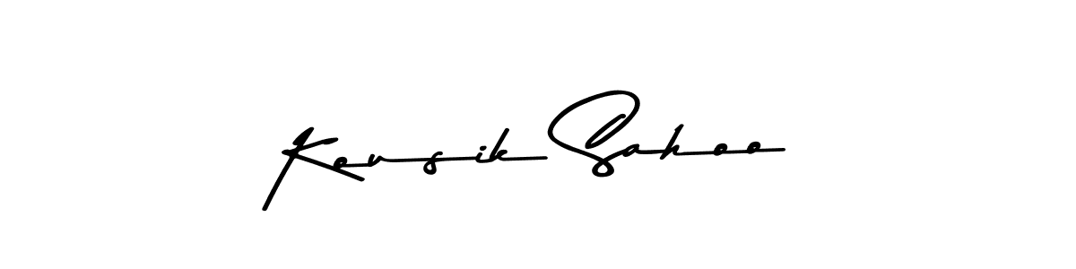 How to make Kousik Sahoo name signature. Use Asem Kandis PERSONAL USE style for creating short signs online. This is the latest handwritten sign. Kousik Sahoo signature style 9 images and pictures png