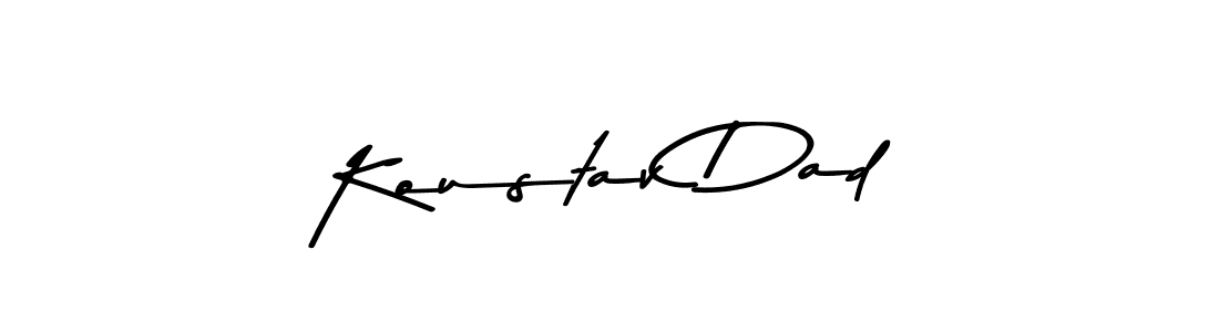 How to make Koustav Dad name signature. Use Asem Kandis PERSONAL USE style for creating short signs online. This is the latest handwritten sign. Koustav Dad signature style 9 images and pictures png