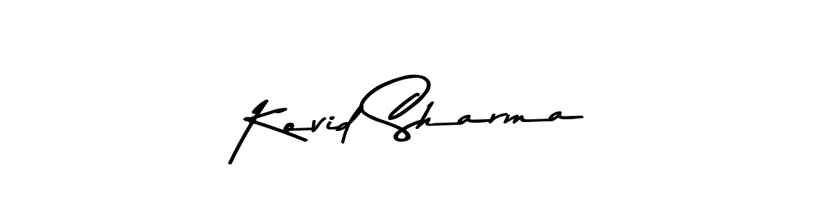 Create a beautiful signature design for name Kovid Sharma. With this signature (Asem Kandis PERSONAL USE) fonts, you can make a handwritten signature for free. Kovid Sharma signature style 9 images and pictures png