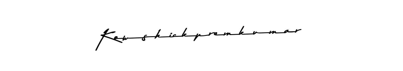 Make a beautiful signature design for name Kowshickpremkumar. With this signature (Asem Kandis PERSONAL USE) style, you can create a handwritten signature for free. Kowshickpremkumar signature style 9 images and pictures png