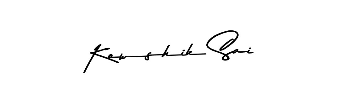 How to make Kowshik Sai name signature. Use Asem Kandis PERSONAL USE style for creating short signs online. This is the latest handwritten sign. Kowshik Sai signature style 9 images and pictures png