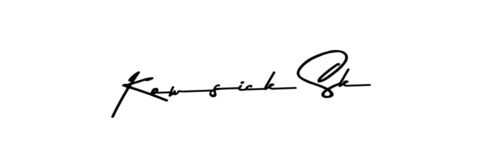 You should practise on your own different ways (Asem Kandis PERSONAL USE) to write your name (Kowsick Sk) in signature. don't let someone else do it for you. Kowsick Sk signature style 9 images and pictures png