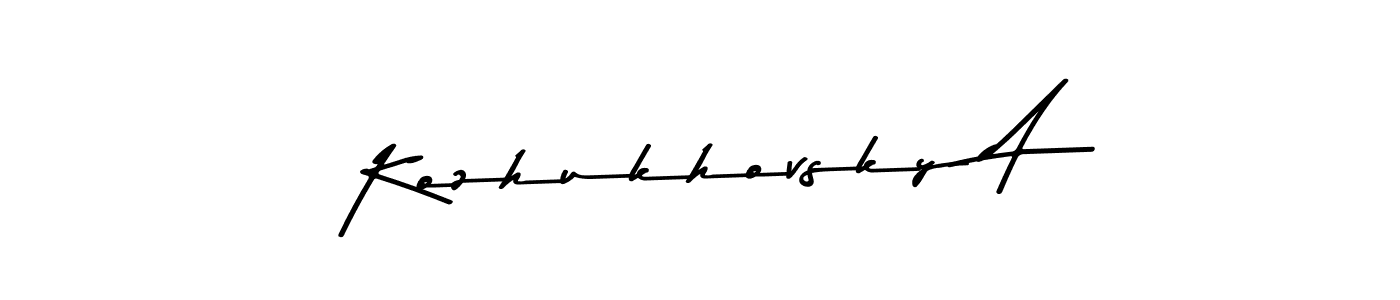 This is the best signature style for the Kozhukhovsky A name. Also you like these signature font (Asem Kandis PERSONAL USE). Mix name signature. Kozhukhovsky A signature style 9 images and pictures png