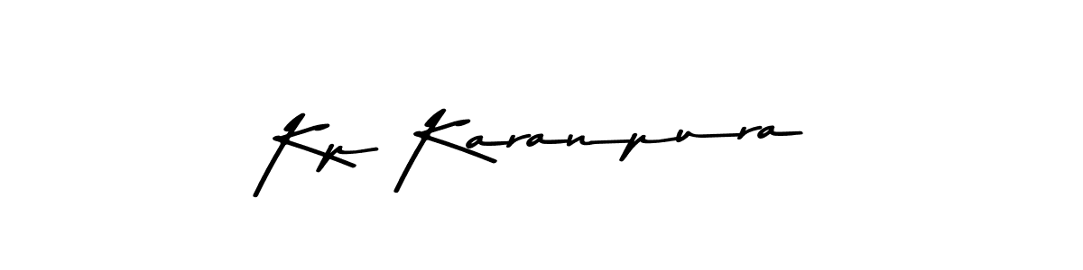 How to make Kp Karanpura name signature. Use Asem Kandis PERSONAL USE style for creating short signs online. This is the latest handwritten sign. Kp Karanpura signature style 9 images and pictures png