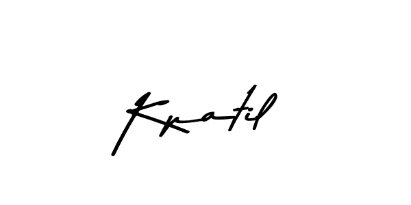 Create a beautiful signature design for name Kpatil. With this signature (Asem Kandis PERSONAL USE) fonts, you can make a handwritten signature for free. Kpatil signature style 9 images and pictures png