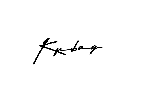 Create a beautiful signature design for name Kpbag. With this signature (Asem Kandis PERSONAL USE) fonts, you can make a handwritten signature for free. Kpbag signature style 9 images and pictures png