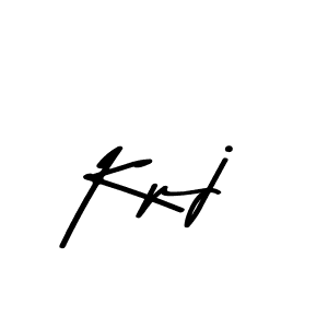Create a beautiful signature design for name Kpj. With this signature (Asem Kandis PERSONAL USE) fonts, you can make a handwritten signature for free. Kpj signature style 9 images and pictures png