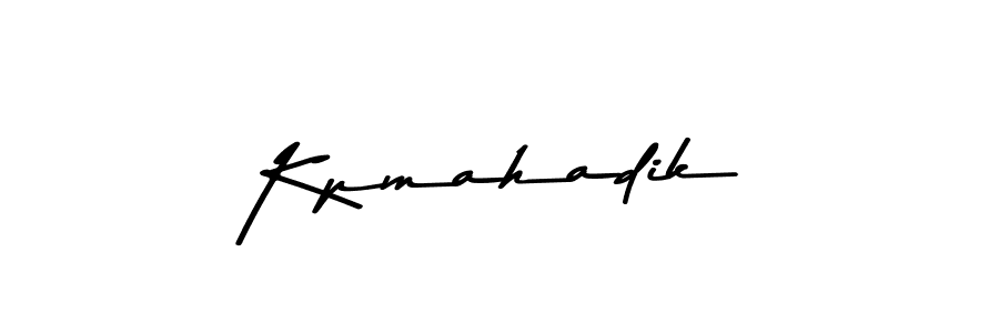 Design your own signature with our free online signature maker. With this signature software, you can create a handwritten (Asem Kandis PERSONAL USE) signature for name Kpmahadik. Kpmahadik signature style 9 images and pictures png