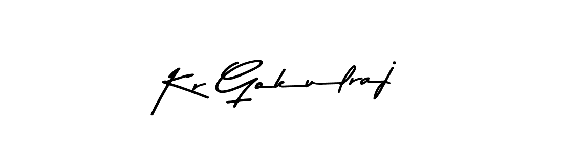 Kr Gokulraj stylish signature style. Best Handwritten Sign (Asem Kandis PERSONAL USE) for my name. Handwritten Signature Collection Ideas for my name Kr Gokulraj. Kr Gokulraj signature style 9 images and pictures png