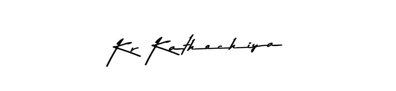 How to make Kr Kathechiya name signature. Use Asem Kandis PERSONAL USE style for creating short signs online. This is the latest handwritten sign. Kr Kathechiya signature style 9 images and pictures png