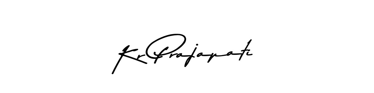 Make a beautiful signature design for name Kr Prajapati. With this signature (Asem Kandis PERSONAL USE) style, you can create a handwritten signature for free. Kr Prajapati signature style 9 images and pictures png